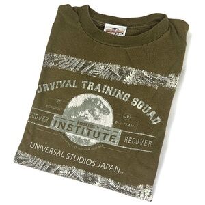 Jurassic Park Universal Studios Brown Vintage T-Shirt from Japan